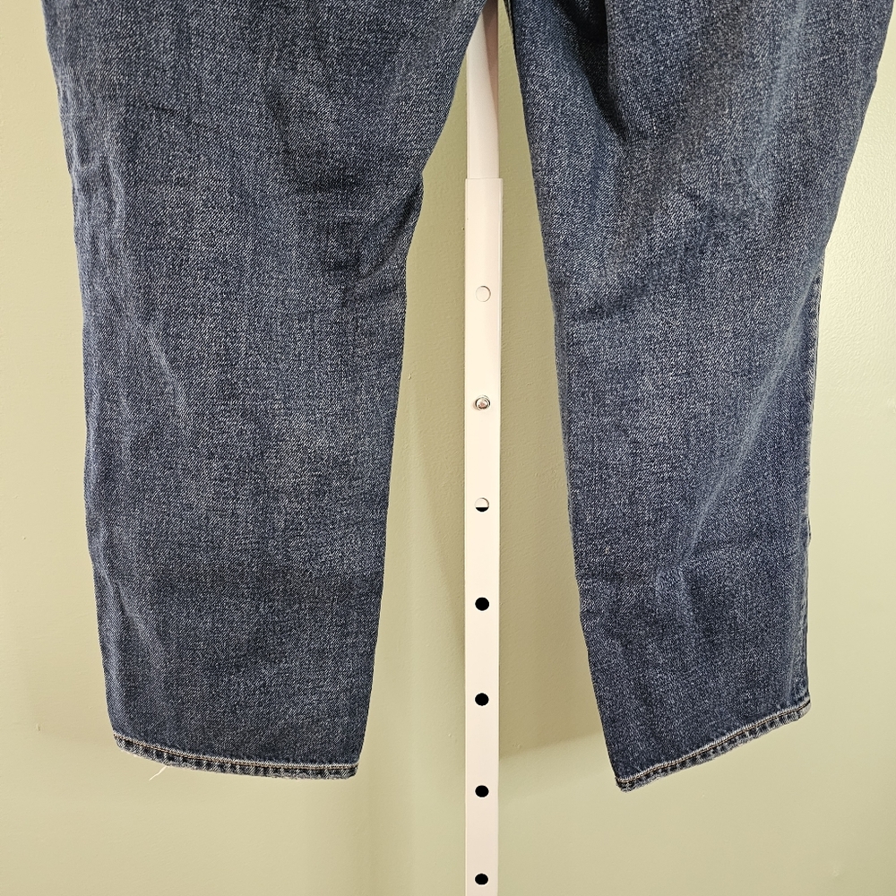 American Eagle Tomgirl Ankle Straight Jeans Distressed Mom Button Fly 18 Reg. - Picture 4 of 10